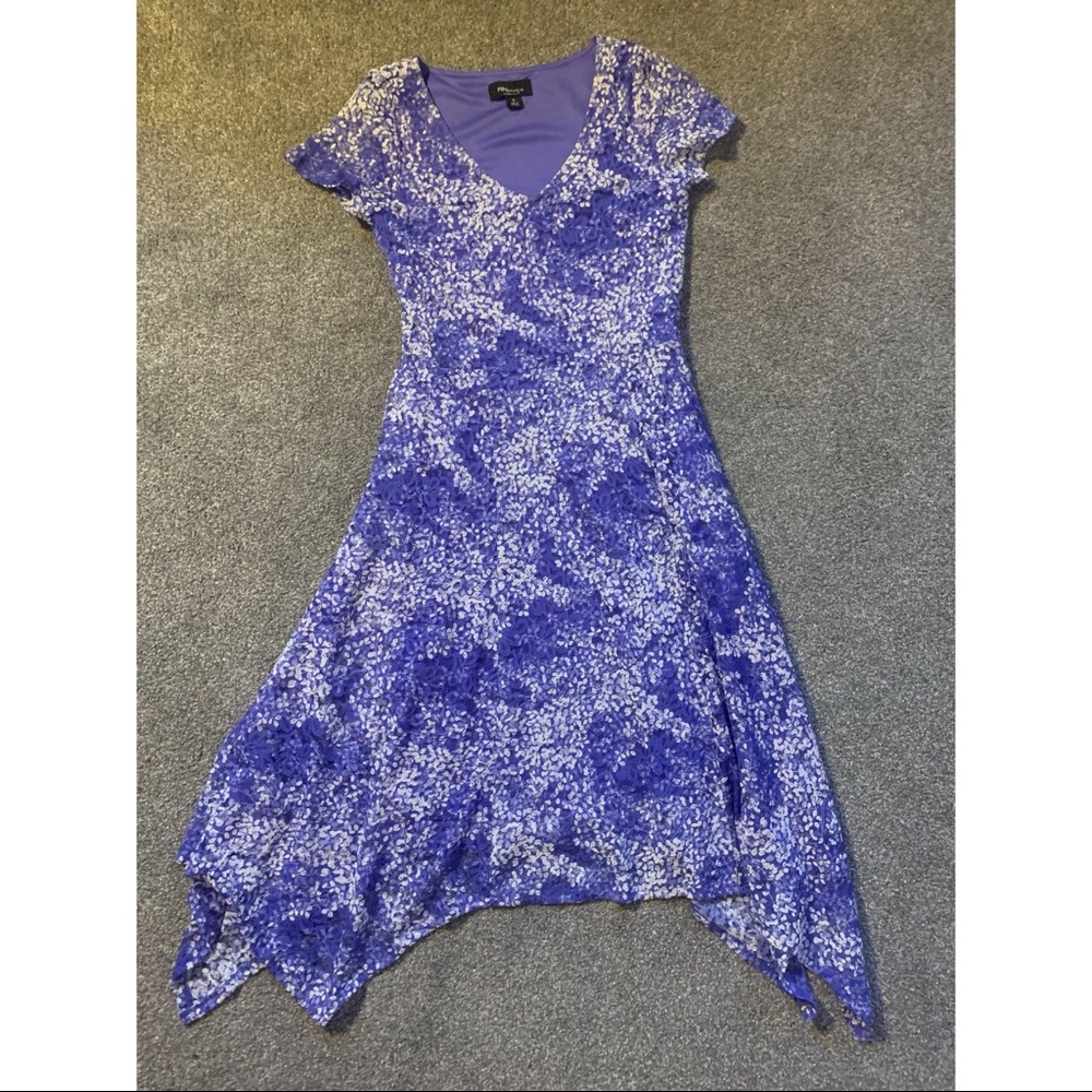 Periwinkle Lace Flower Dress